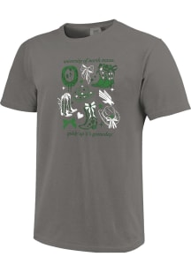 North Texas Mean Green Womens Silver Giddy Up Short Sleeve T-Shirt