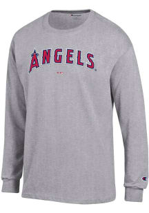 Champion Los Angeles Angels Grey Jersey Long Sleeve T Shirt