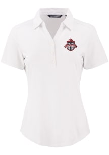 Cutter and Buck Toronto FC Womens White Forge Eco Polo Short Sleeve Polo Shirt