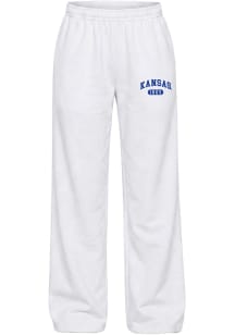 Hype and Vice Kansas Jayhawks Womens Varsity White Sweatpants