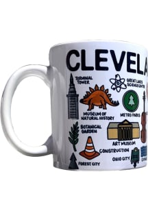 Cleveland City Landmark 11 oz. Ceramic Mug - White