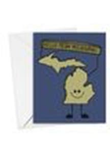Michigan 4.25in x 5.5in Card - Blue