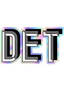 Detroit 2 in X 3 in Stickers - Silver