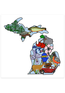 Michigan state icons and landmarks Magnet