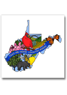 West Virginia Symbols Magnet