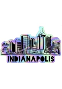 Indianapolis Holo Skyline Stickers - Silver