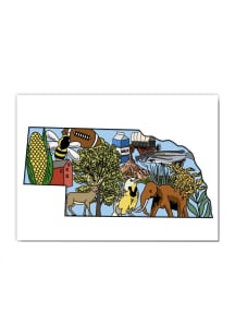 Nebraska Symbols Magnet