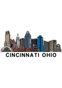 Cincinnati Color Skyline Stickers - Blue
