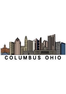 Columbus Color Skyline Stickers - Brown