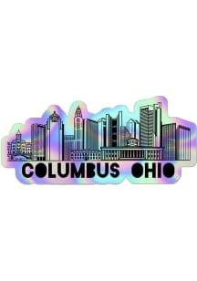 Columbus Color Skyline Stickers - Silver