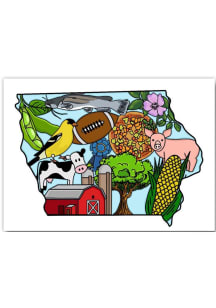 Iowa Symbols Magnet