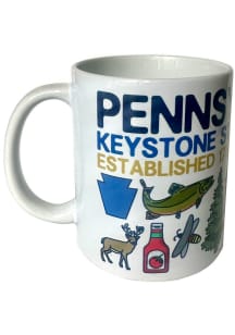 Pennsylvania State Icons 11 oz Ceramic Mug - Blue