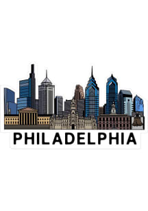 Philadelphia Color Skyline Stickers - Blue