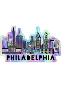 Philadelphia Color Skyline Stickers - Silver