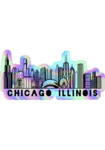 Chicago Color Skyline Stickers - Silver