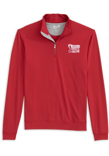 Johnnie O Oklahoma Sooners Mens Crimson Motion Vault Long Sleeve Qtr Zip Pullover