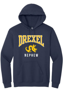 Summit Sportswear Drexel Dragons Mens Navy Blue Nephew Long Sleeve Hoodie