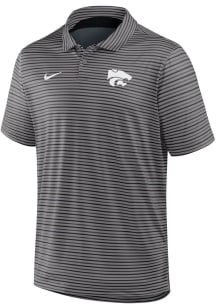 Nike K-State Wildcats Mens Black Tour Stripe Short Sleeve Polo