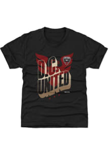 DC United Youth Black Wave Bold Short Sleeve T-Shirt
