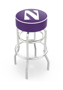 Northwestern Wildcats Double-Ring Swivel Pub Stool - Black