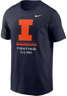 Nike Illinois Fighting Illini Navy Blue Dri-Fit Core Short Sleeve T Shirt