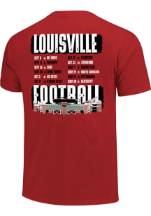 Louisville Cardinals Red 2026 Football Schedule Short Sleeve T Shirt
