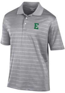 Champion Eastern Michigan Eagles Mens Grey Embroidered Textured Solid Short Sleeve Polo