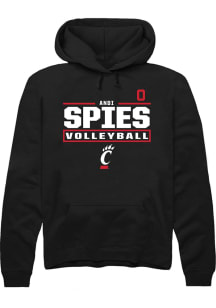 Andi Spies Cincinnati Bearcats Mens Black NIL Stacked Box Player Hood