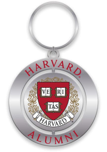 Harvard Crimson Alumni Spinner Keychain - Silver