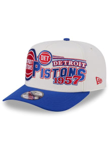 New Era Detroit Pistons Classic AF 9FIFTY Adjustable Hat - White