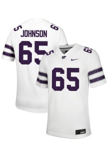 Tyler Johnson  Nike K-State Wildcats White NIL Name And Number Football Jersey