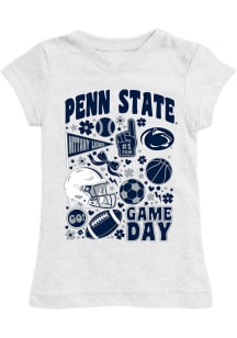 Vive La Fete Penn State Nittany Lions Girls White Lexie Short Sleeve Tee