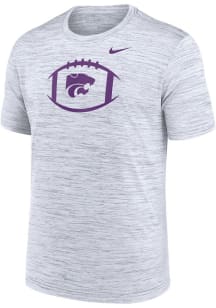 Nike K-State Wildcats White Football Football Velocity Legend Short Sleeve T Shirt