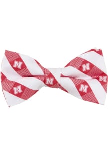 Nebraska Cornhuskers Check Bow Mens Tie