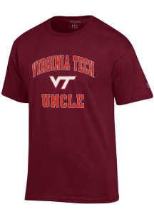 Champion Virginia Tech Hokies Maroon Number One Uncle Short Sleeve T Shirt