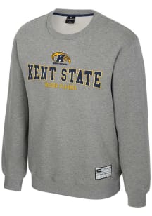 Colosseum Kent State Golden Flashes Mens Grey Yes Chef Long Sleeve Crew Sweatshirt