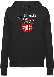 Levelwear Calgary Flames Womens Black Adorn Mellow Hooded Sweatshirt
