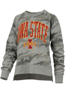 Pressbox Iowa State Cyclones Womens Green Nelson Oakland Crew Sweatshirt