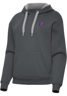 Antigua Louisville City FC Womens Charcoal Victory Hooded Sweatshirt