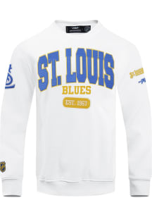 Pro Standard St Louis Blues Mens White City Arch Long Sleeve Fashion Sweatshirt