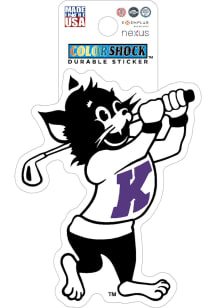K-State Wildcats Golf Varsity Willie Durable Stickers - Purple
