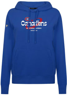 Levelwear Montreal Canadiens Womens Blue Adorn Orbital Hooded Sweatshirt
