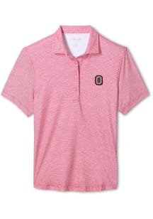 Johnnie O Ohio State Buckeyes Womens Scarlet Red Maxine Short Sleeve Polo Shirt