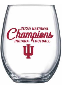 Indiana Hoosiers 15oz 2025 National Champs Stemless Wine Glass - White