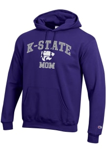 Champion K-State Wildcats Mens Purple Mom Powerblend Long Sleeve Hoodie