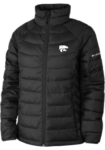 Columbia K-State Wildcats Womens Black Powder Lite Heavy Weight Jacket