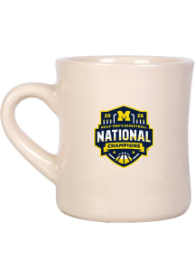 Michigan Wolverines 12oz Diner 2026 MBB National Champion Ceramic Mug - White