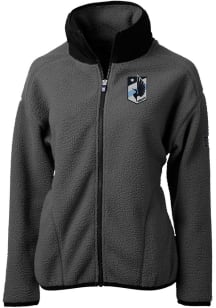 Cutter and Buck Minnesota United FC Womens Graphite Cascade Sherpa Light Weight Jacket