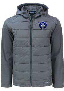 Mens Montreal Impact Cutter and Buck Mens Evoke Hood Heavyweight Jacket - Graphite