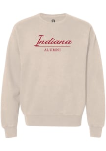 Summit Sportswear Indiana Hoosiers Womens Natural Alumni Crew Sweatshirt